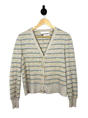 Vintage Castleberry Knit Cardigan Speckled Grandpa Academia Button Sweater